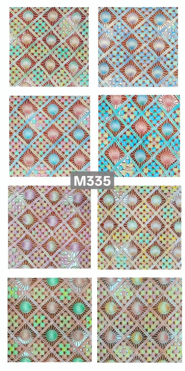 M335 Holographic Embroidered Lace Trim in multiple colorways