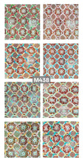 M438 Holographic Daisy Geometric Guipure Lace Fabric in multiple iridescent colorways